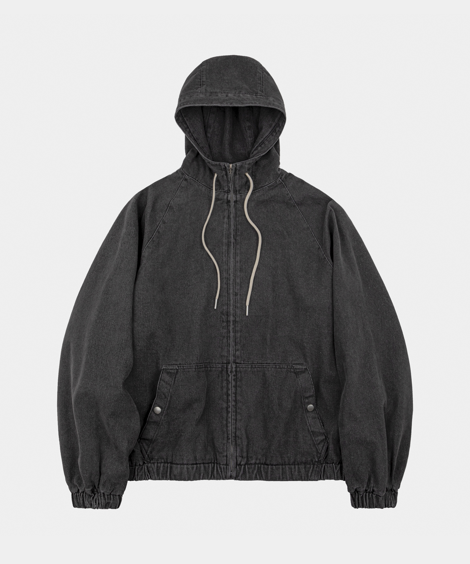 Ader мужскойt Denim Hooded Zip-Up Jumper черный