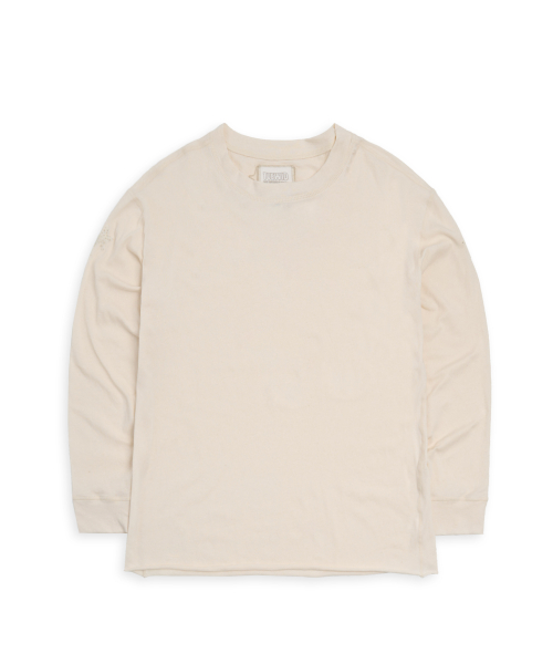 Tuewid “STARFISH” beaded round neck T-shirts in cream