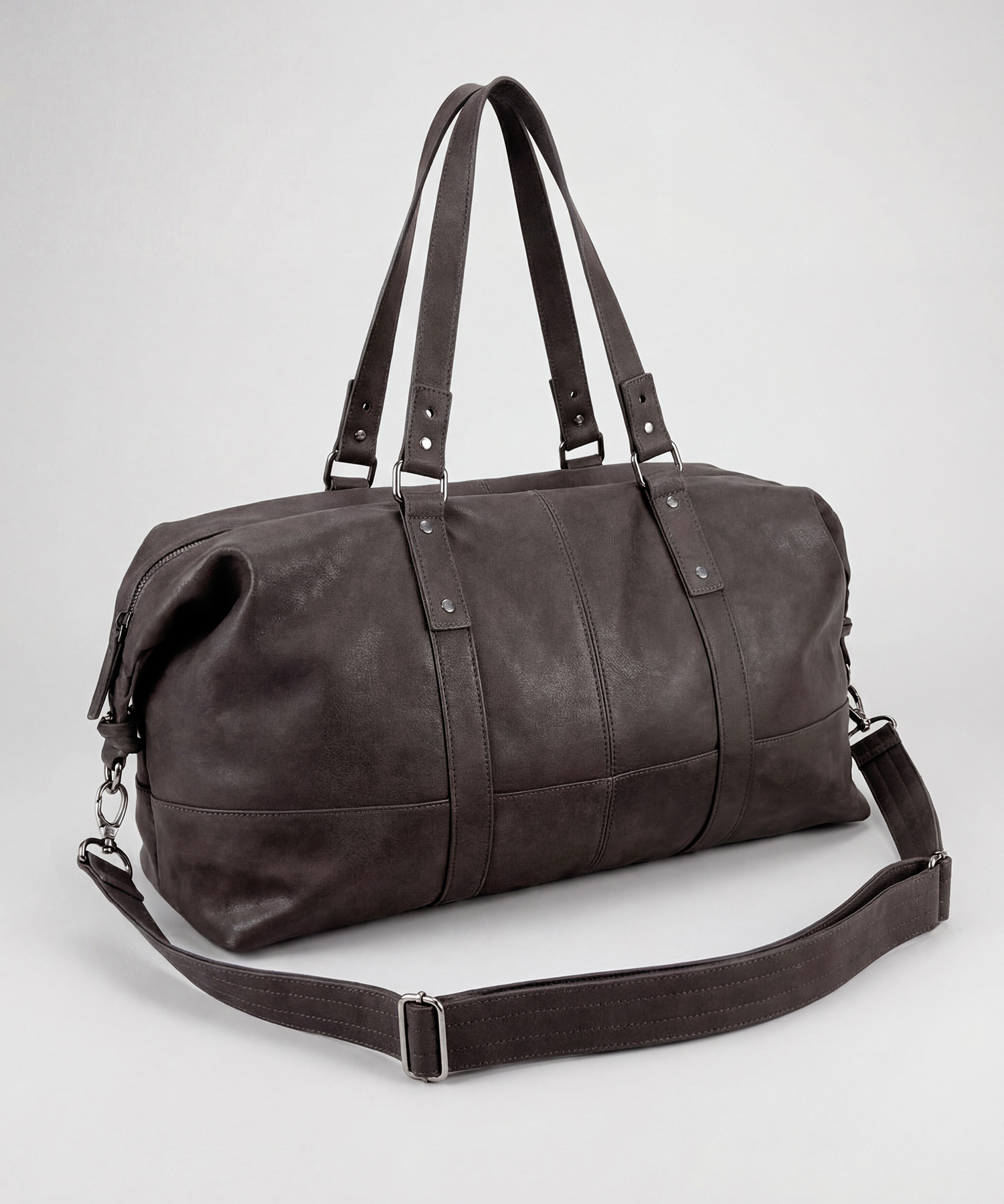 Vintage Docuмужскойt Leather Boston сумка BROWN
