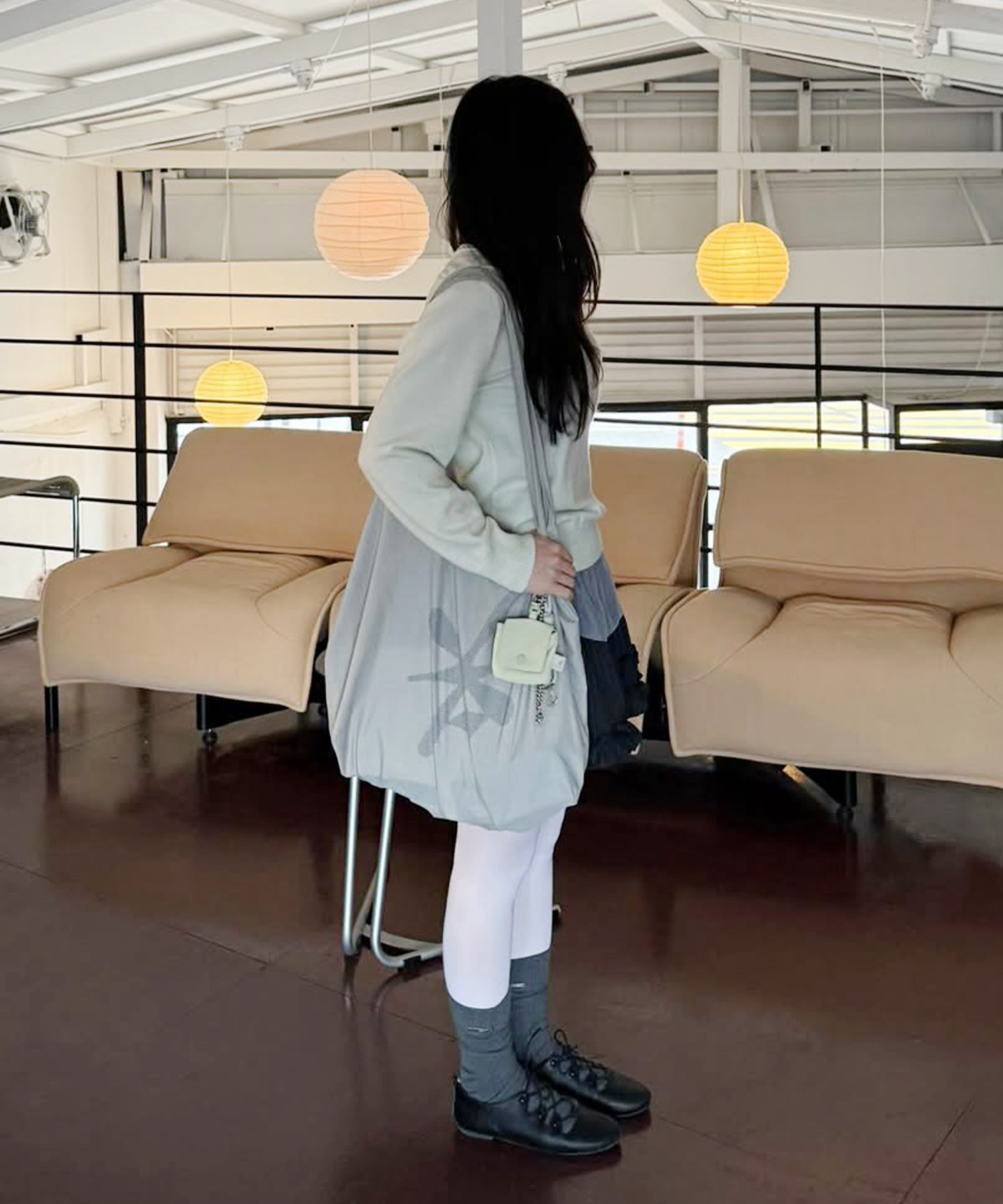 BIG LOGO LIGHT SHOPPER BAG_GREY