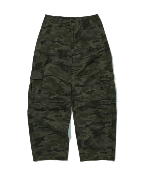 Брюки-бочонки карго Camo Olive_FS2WP06U