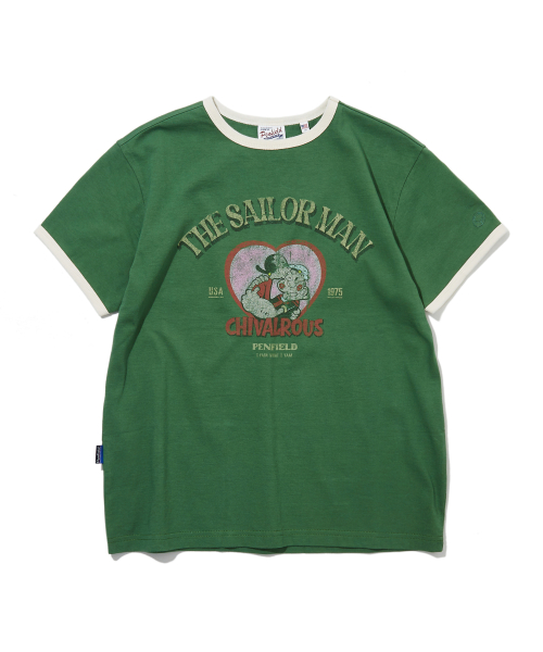 Vintage серия CHIVALROUS тишёрт Dark Green FS2KT44U