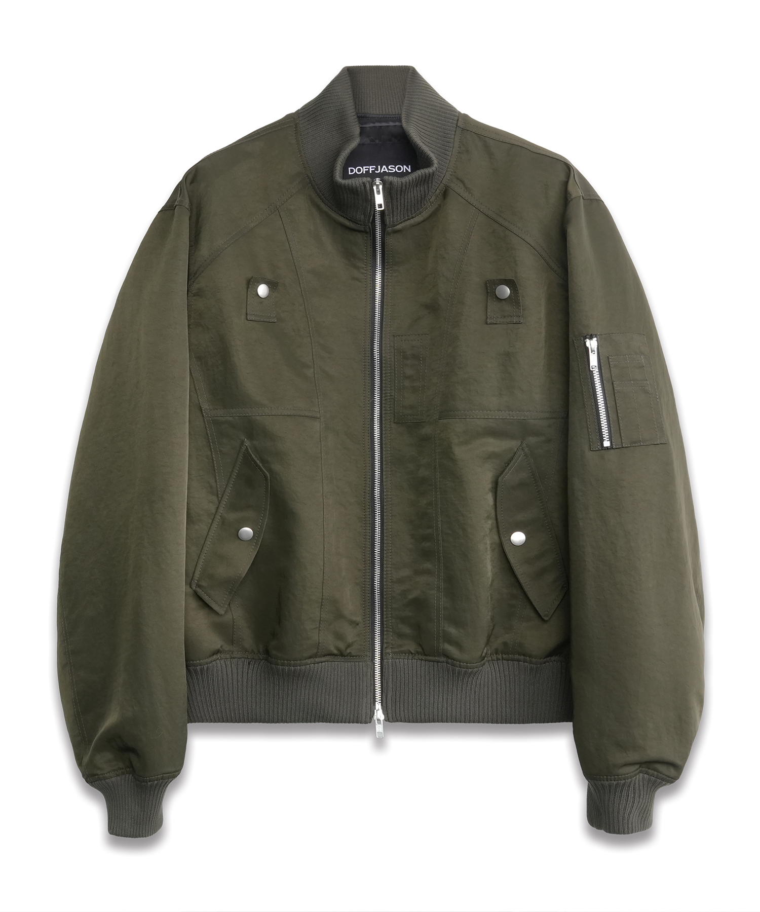 High-Neck MA-1 Flight куртка OLIVE