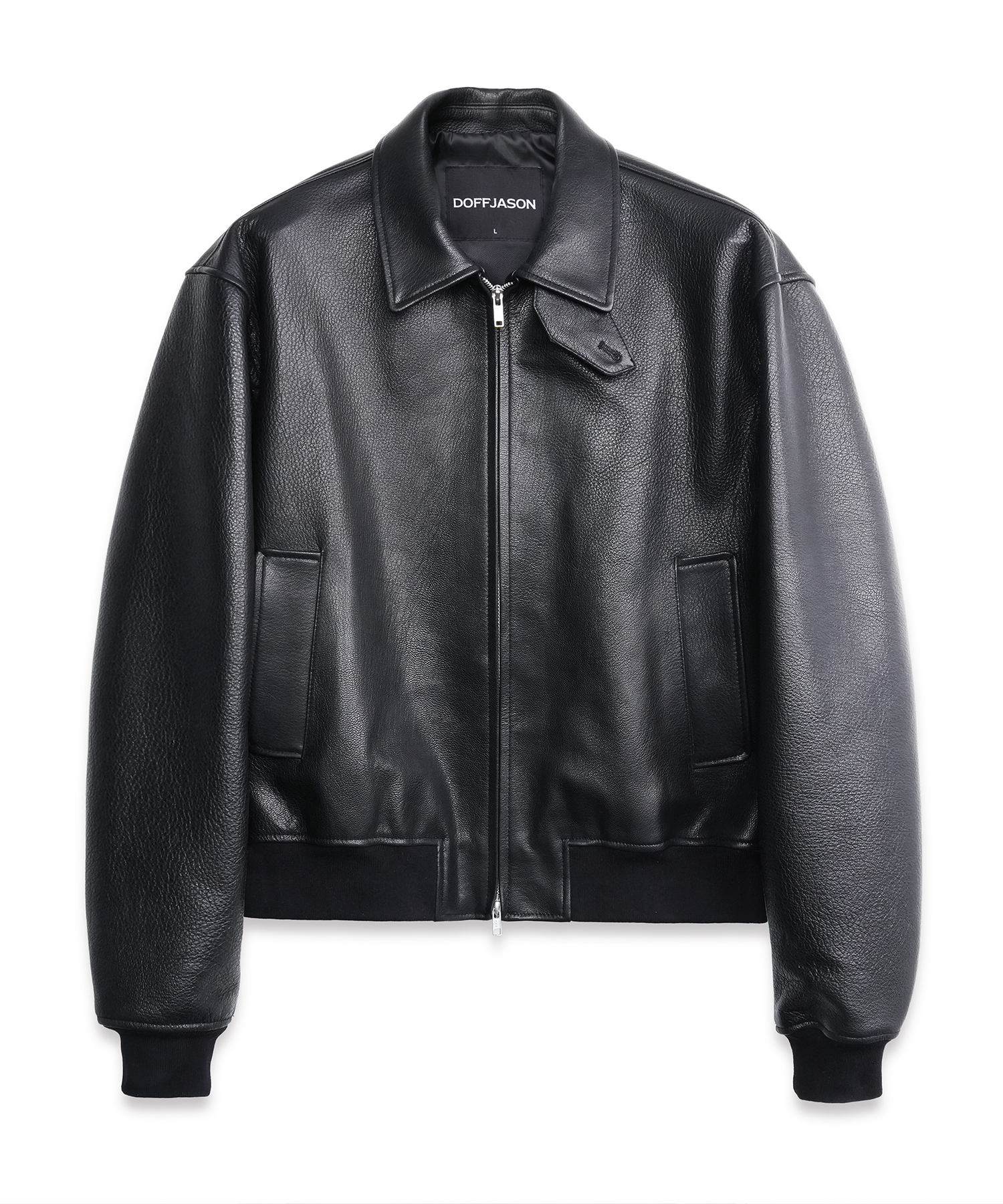Goat Leather Coкрасный Blouson BLACK