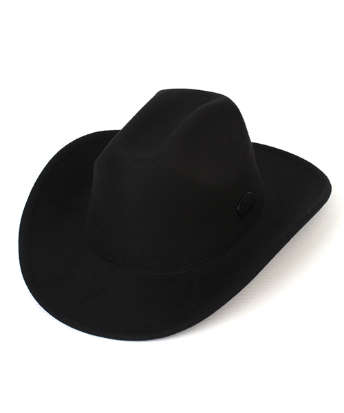 Western Wool Black Fedora 카우보이 페도라
