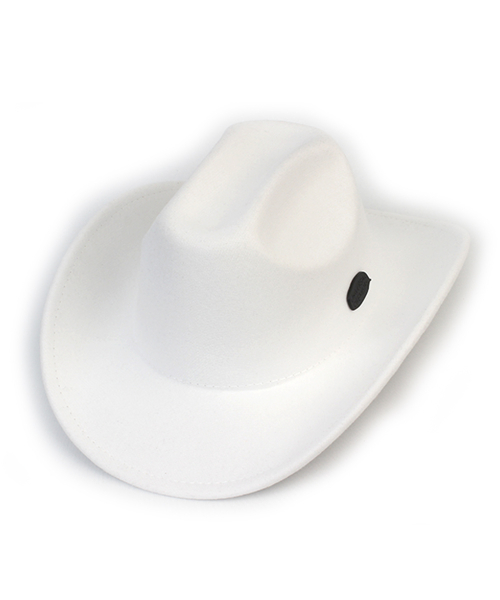 Western Wool White Fedora 카우보이 페도라