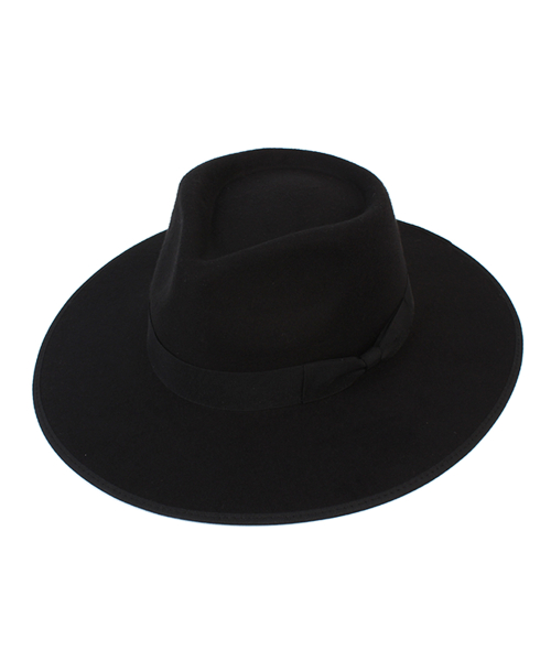 Ribbon Wool Black Edge Fedora 페도라