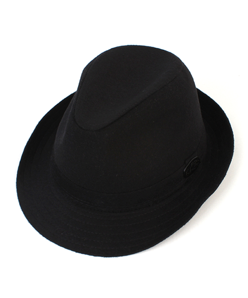 BU All Black Wool Fedora 페도라