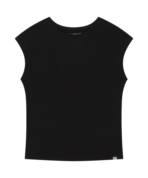 038 CAP SLEEVE T-SHIRT BLACK