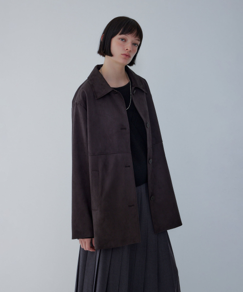Оверсайз куртка из искусственной замши_dark grey 7156110006