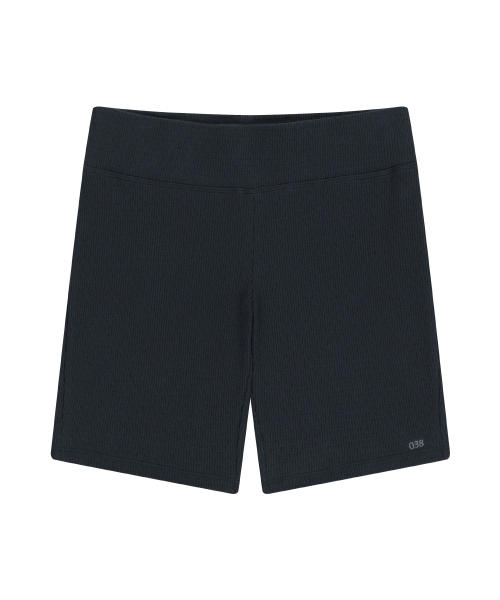 038 MINI WAFFLE BIKER SHORTS NAVY