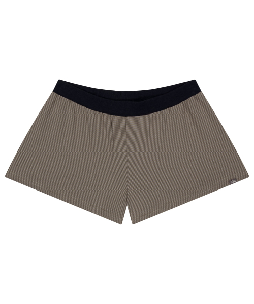 038 PINSTRIPE SHORTS CAPPUCCINO