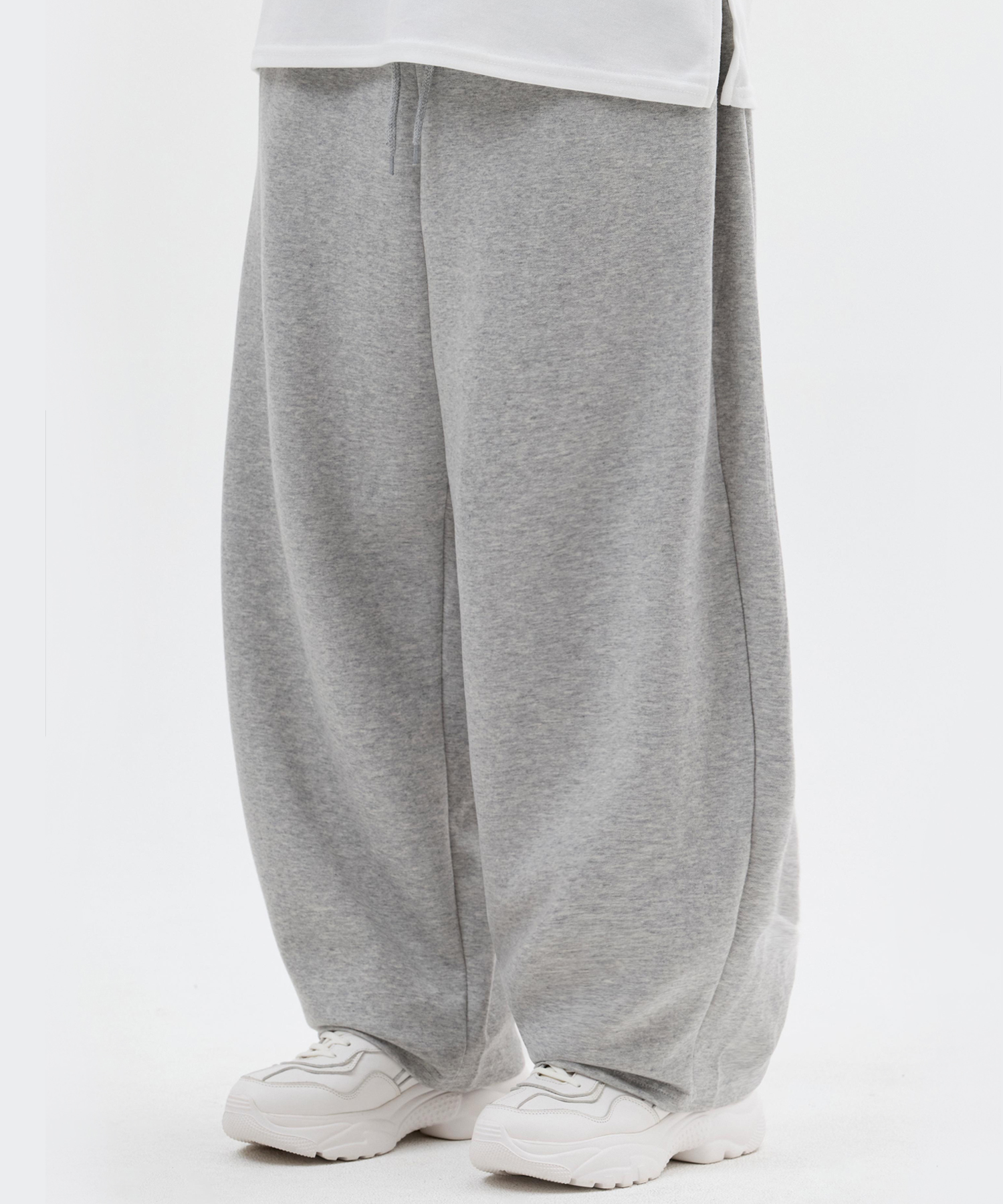 изогнутыйd Side Pintuck Balloon Sweat брюки 3 colors