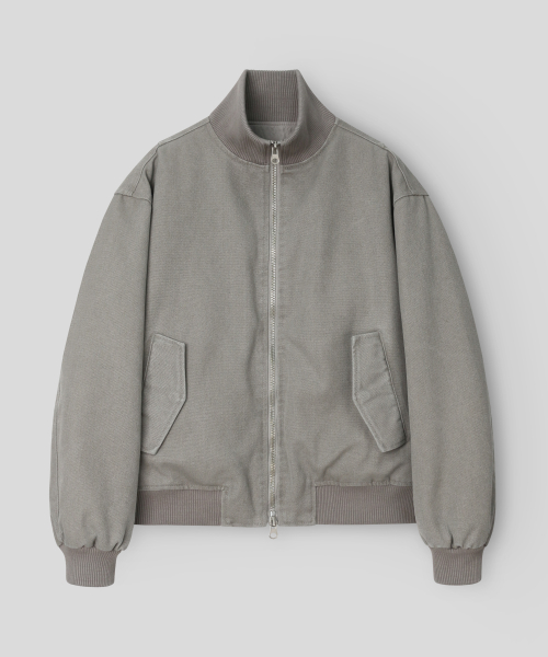 Укороченный хлопковый блузон_Grey