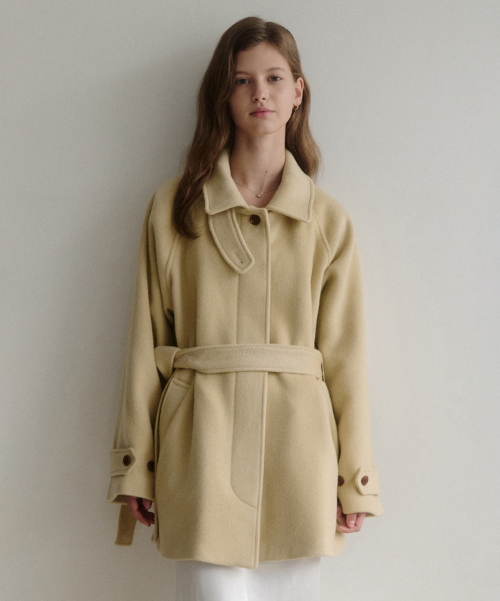 Esy Cashmere Half Coat (Butter)
