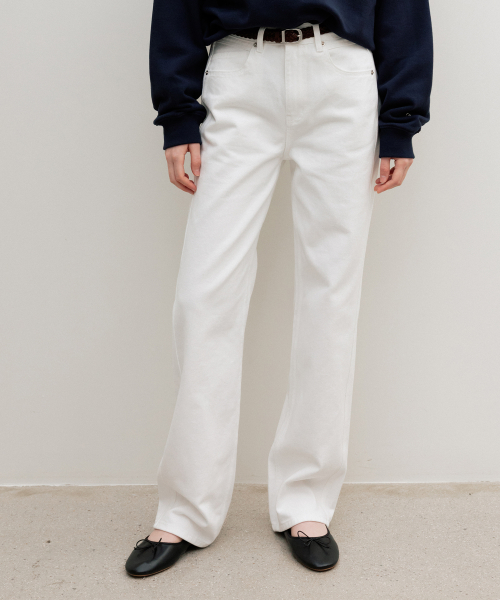 Parisien Classic Straight Denim Blanc
