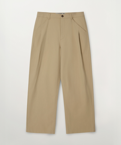 Свободные брюки из смесового хлопка Beige