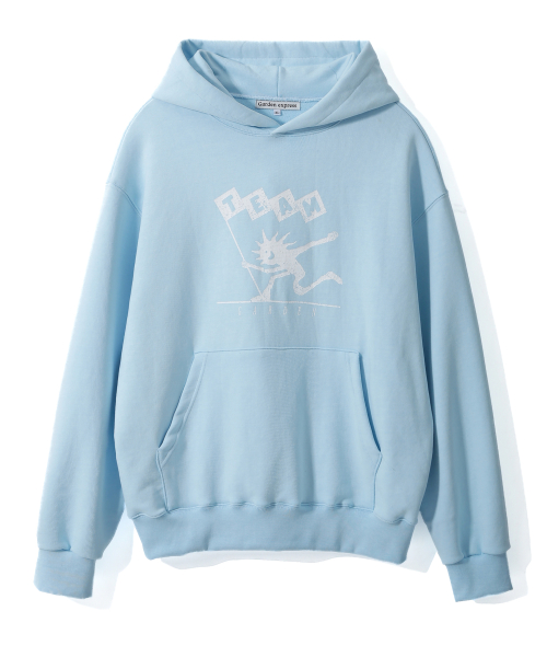 Team garden hooded T-shirt (L blue)