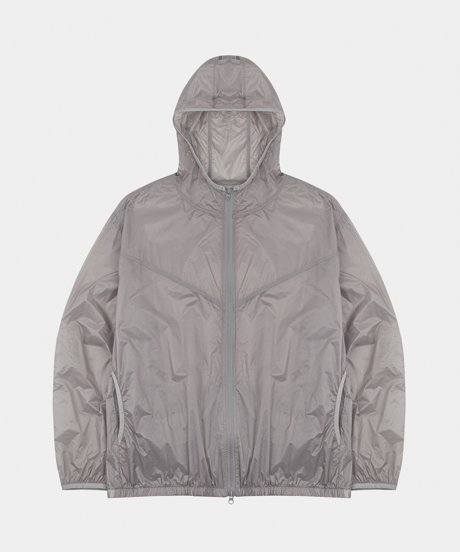Light Windshell Windbreaker Silver Gray