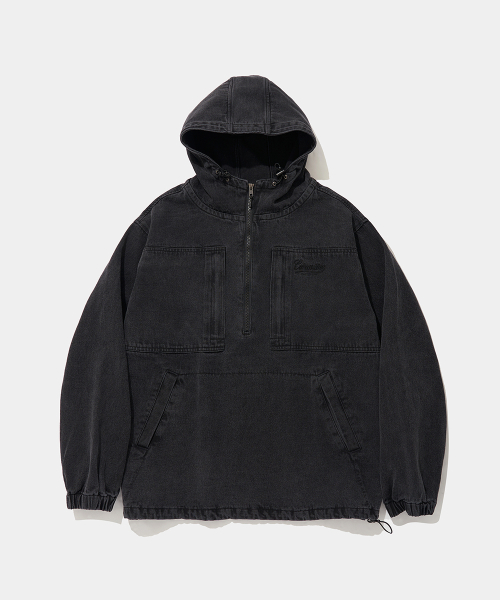 NY STREET TAIL DENIM ANORAK JACKET_GRAY JEAN