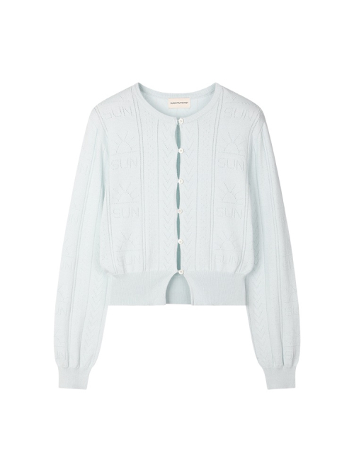W) SUN LIGHTS CARDIGAN SKYBLUE