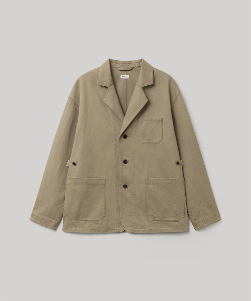 French Drill 3 Button Jacket (Urban Khaki)
