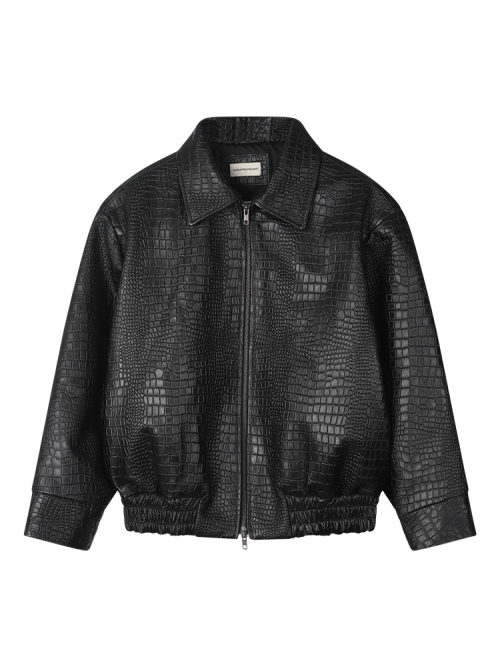 CROC LEATHER JACKET