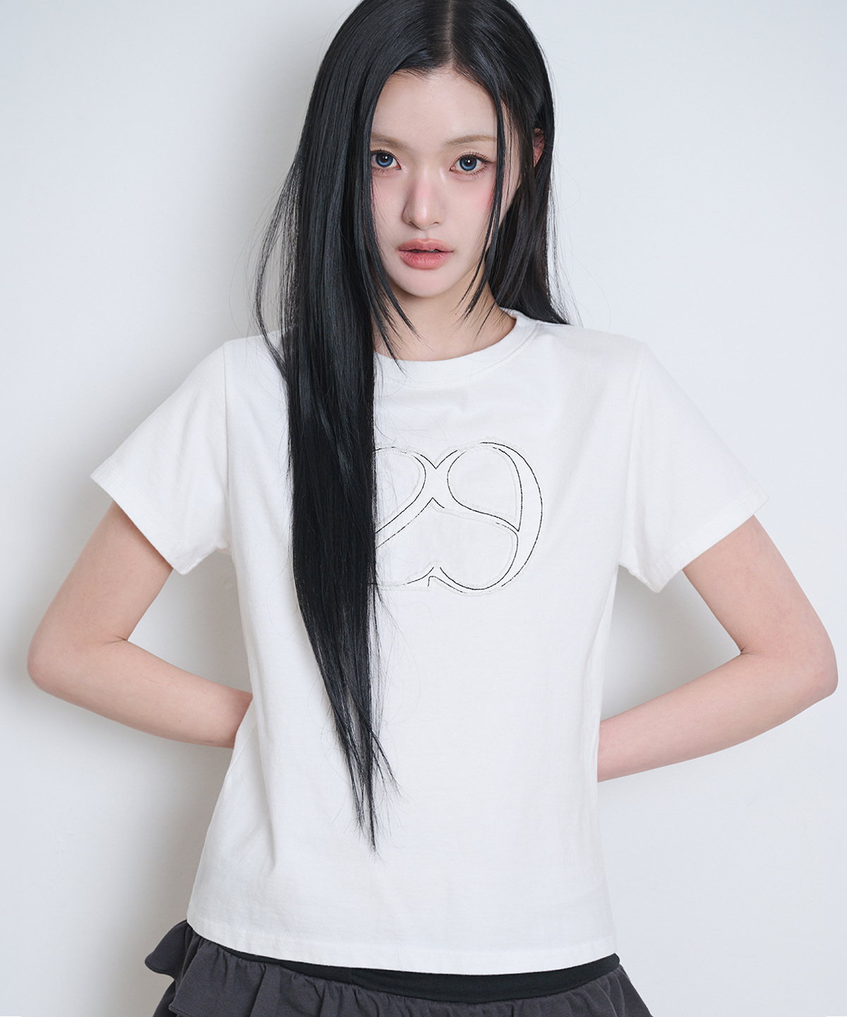 Футболка 129 Logo Patch в цвете Pure White