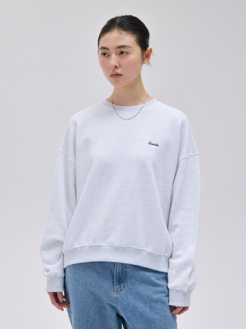 Свитшот с ребристыми локтями White Melange
