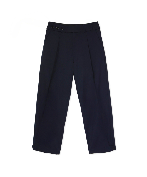 Изогнутые плиссированные брюки Deep Navy