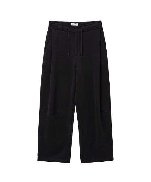 Curved sweat pants BLACK