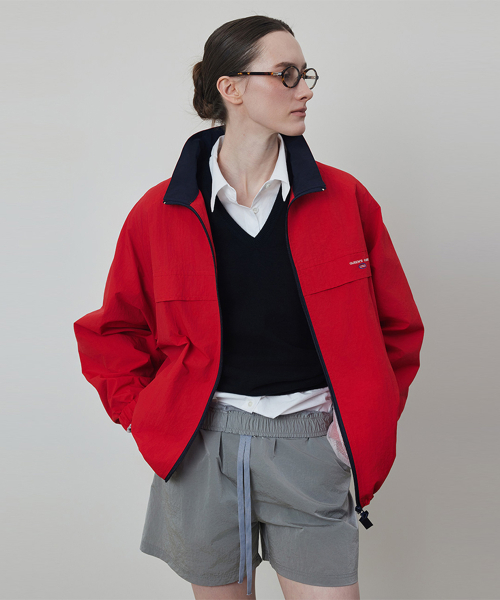 QSRB Embroidery Over Fit Windbreaker Jumper