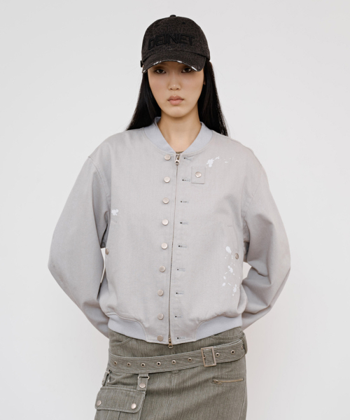PAINT STUD COTTON MA1 IN LIGHT серый