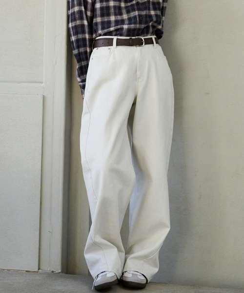 Изогнутые джинсы 9151 (Stone White)