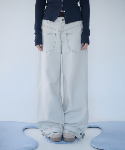 BELTED POCKET COTTON PT SAND RAW
