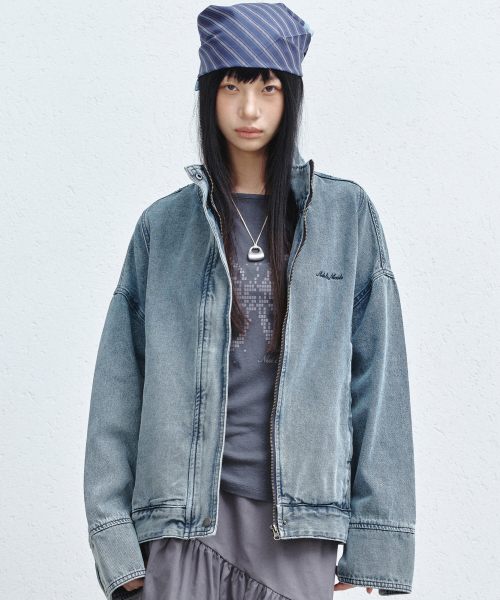 DENIM ZIP-UP JACKET_BLUE