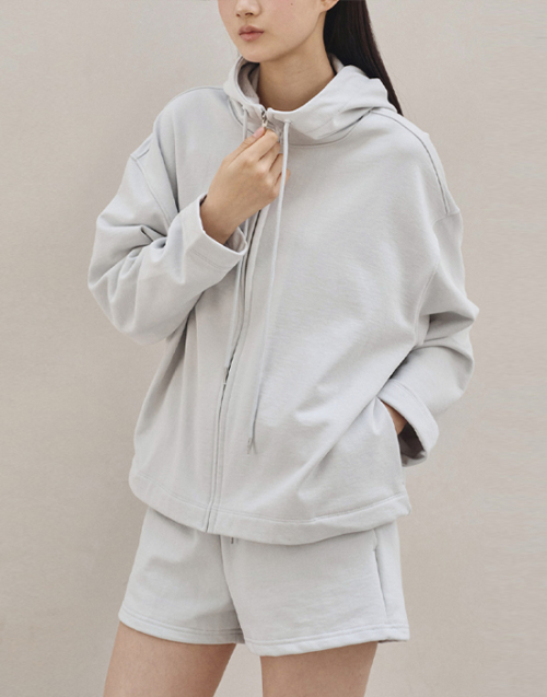pino washed hood ZIP UP