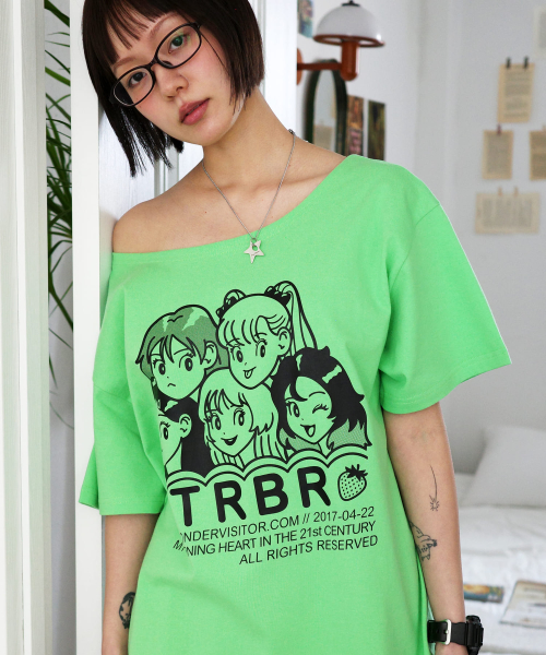 Strawberry EP3 One shoulder T-shirt