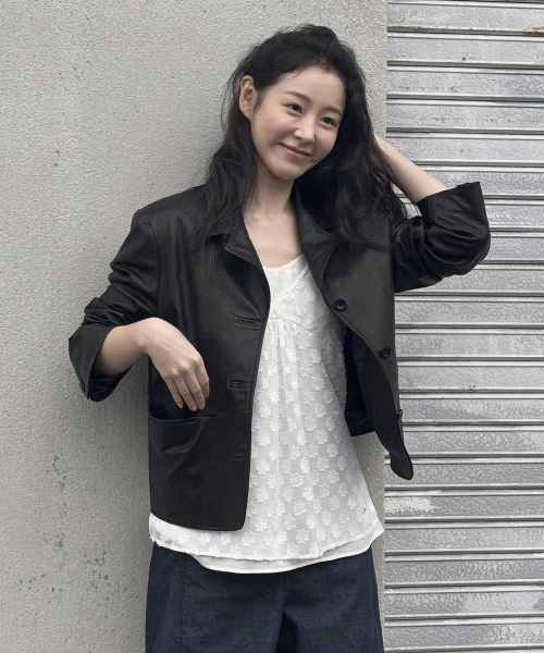 Alto leather short jacket