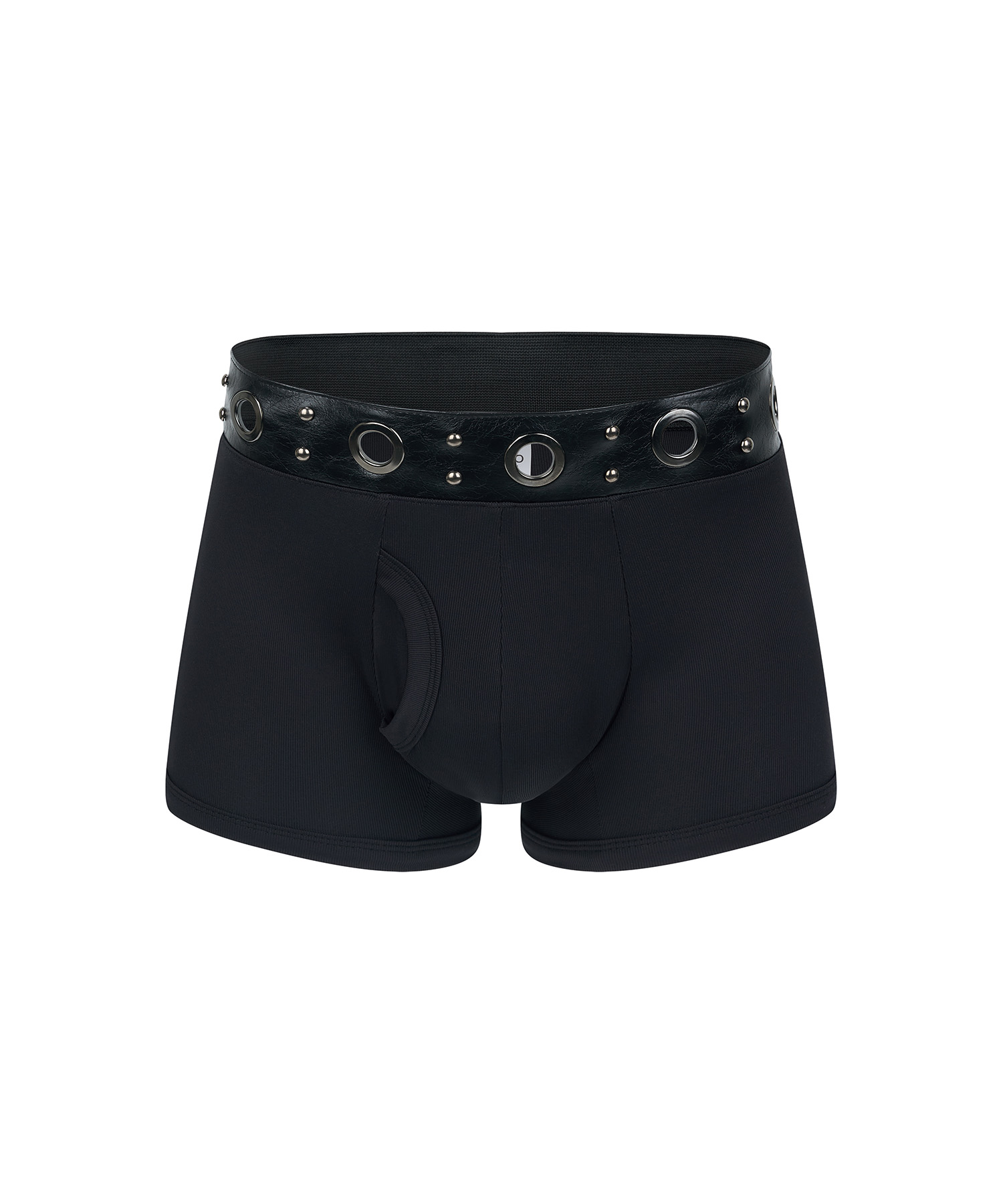 Leather Eyelet Banding Briefs_чёрный