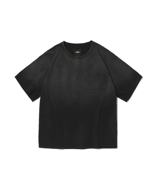 POCKET CROPPED TEE WASHING чёрный