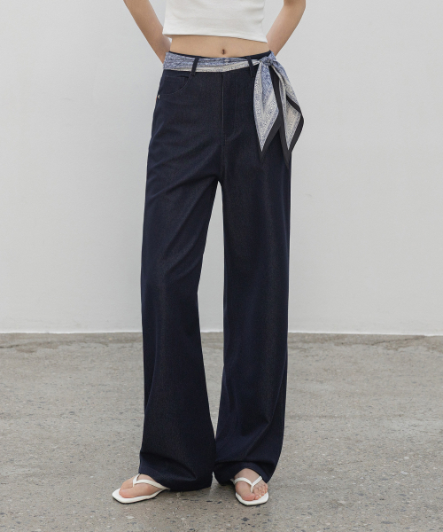 [индивидуальная длина] [Straight 303] COLUMN STRAIGHT DENIM PANTS N6SDP0419