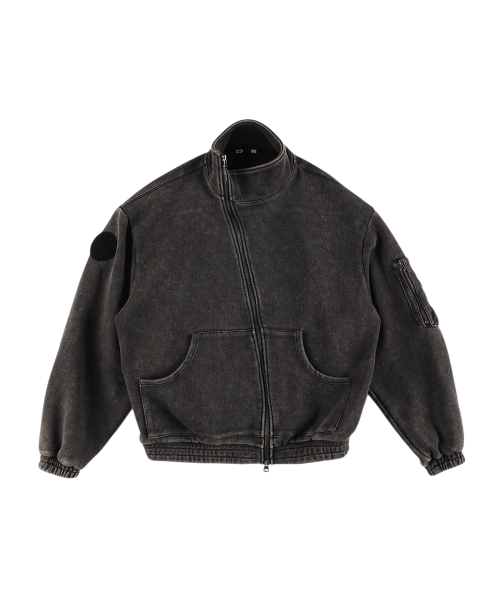 Asymmetric Zip Up Jacket чёрный