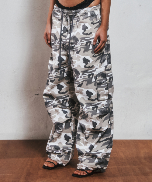 RIBSTOP OVER CARGO PANTS (W) CAMO