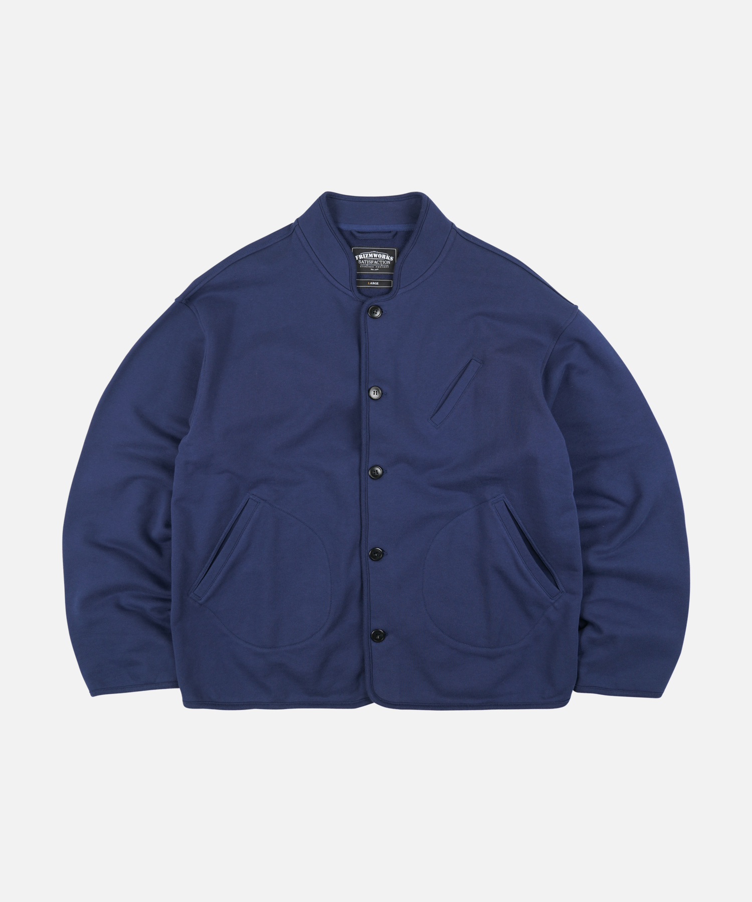 VARSITY SWEAT CARDIGAN _ NAVY