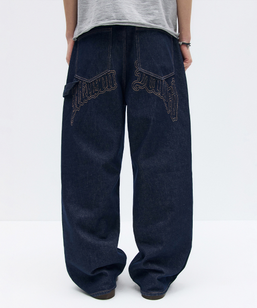 BACK-POINT DENIM PANTS INDIGO