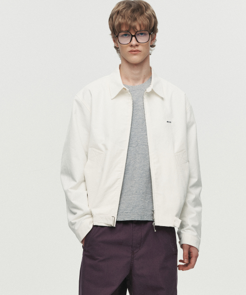 MARTIN STRUCTURED BOMBER JACKET (OFF WHITE)