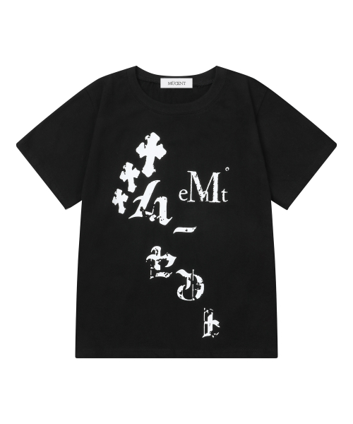 NOJE CROSS CRACK LOGO HALF T