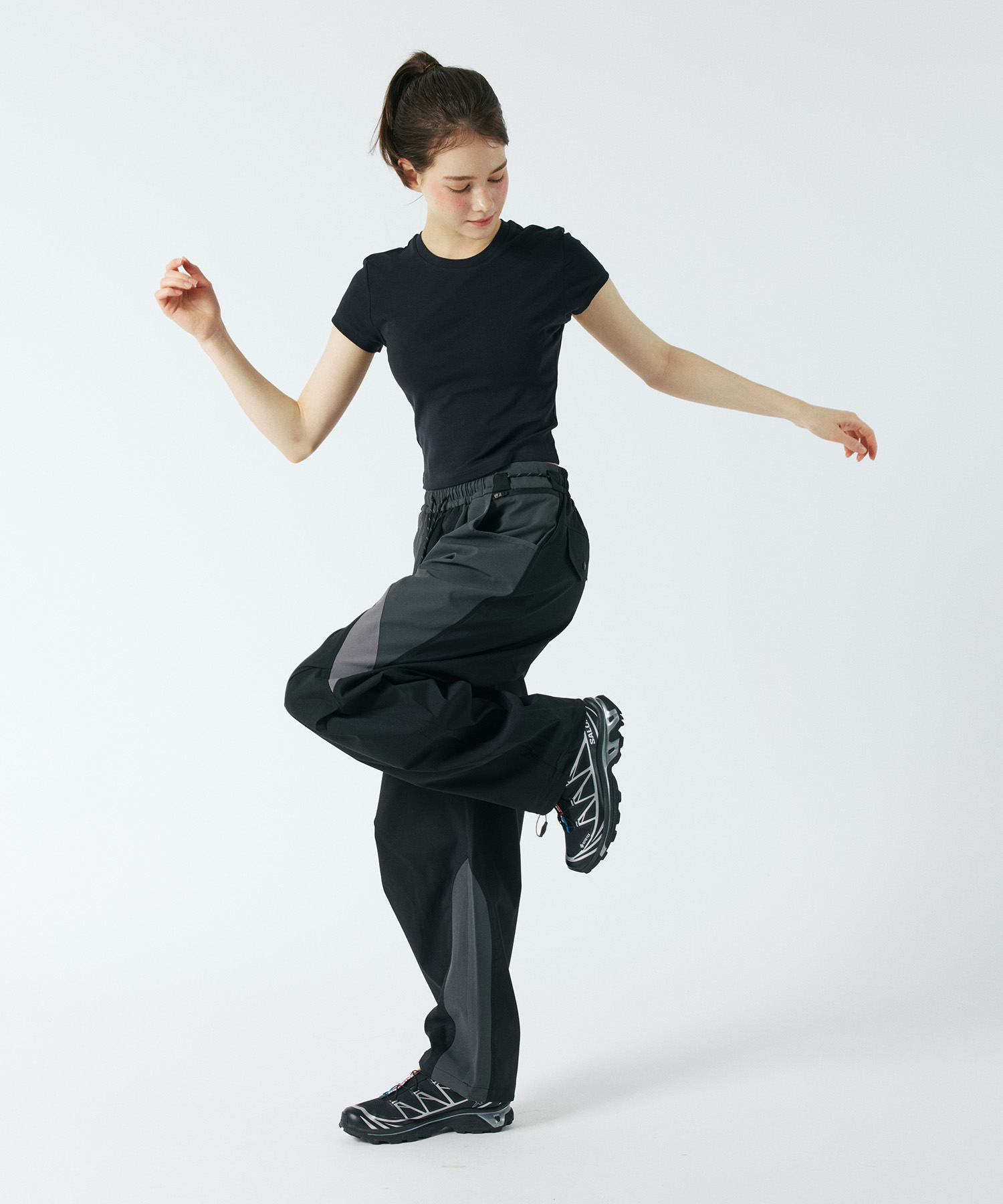 [UNISEX] Брюки для хайкинга S-TEX с панелями — Black
