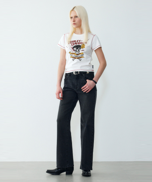 [Женские] джинсы буткат Rider Dark Gray_HH26121001